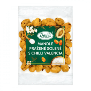 Mandle pražené solené s chilli Valencia 100g