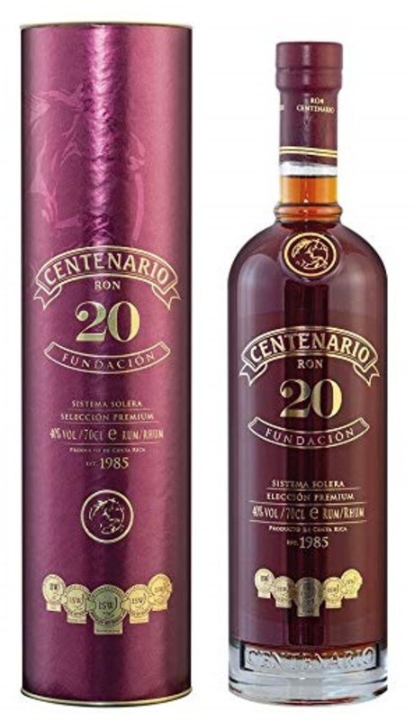 Ron Centenario Fundación 20 Sistema Solera Rum 40% 0